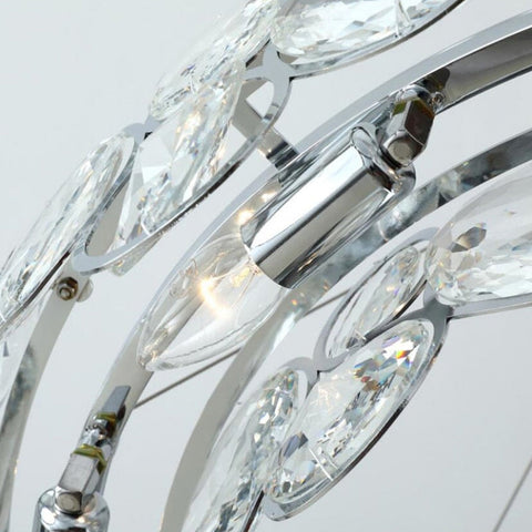 Glass Bubble Chandelier with Stainless Steel Frame