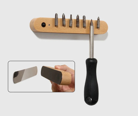 Magnetic Wood Key Holder with Rechargeable Motion Sensor LED Light