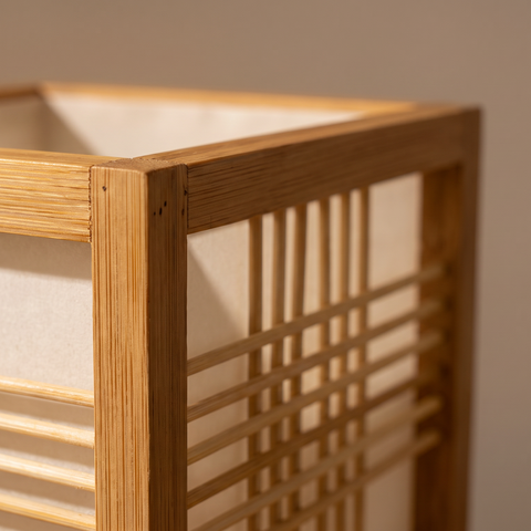 Japandi Table Lamp with Soft Bedroom Illumination