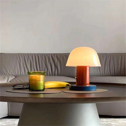 Mini Mushroom LED Table Lamp with Rechargeable Battery and Touch Dimming Control