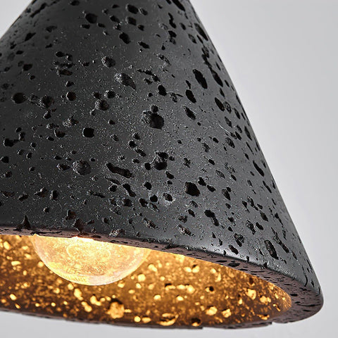 Travertine Pendant Light with Woven Texture