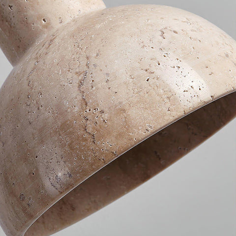 Travertine Pendant Light with Woven Texture