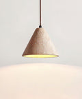 Travertine Pendant Light with Woven Texture