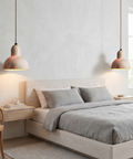 Travertine Pendant Light with Woven Texture