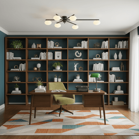 Jasper Low-Profile Ceiling Lamp with Opal Glass Globes