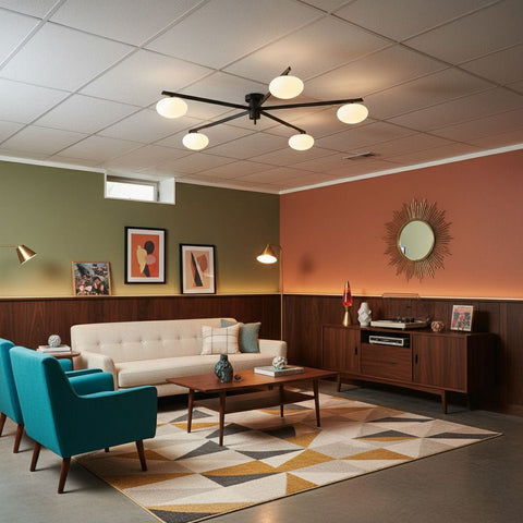 Jasper Low-Profile Ceiling Lamp with Opal Glass Globes