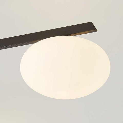 Jasper Low-Profile Ceiling Lamp with Opal Glass Globes