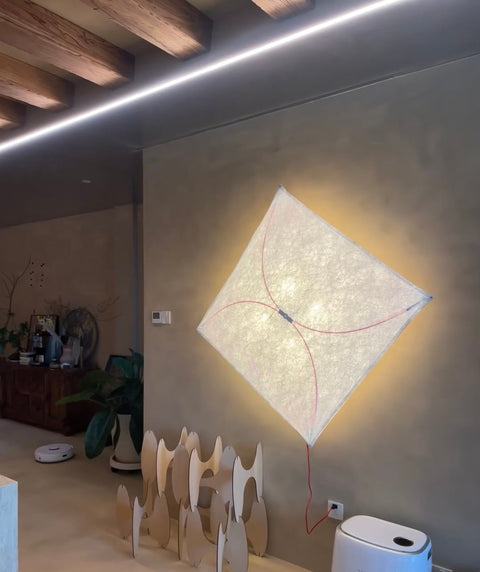 Japanese Paper Wall and Ceiling Light with Soft Diffusion