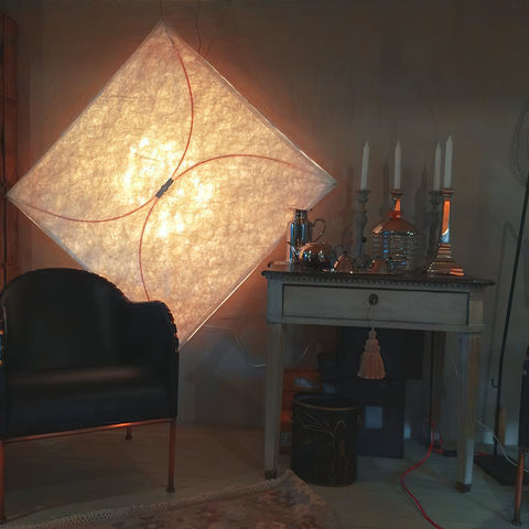 Japanese Paper Wall and Ceiling Light with Soft Diffusion
