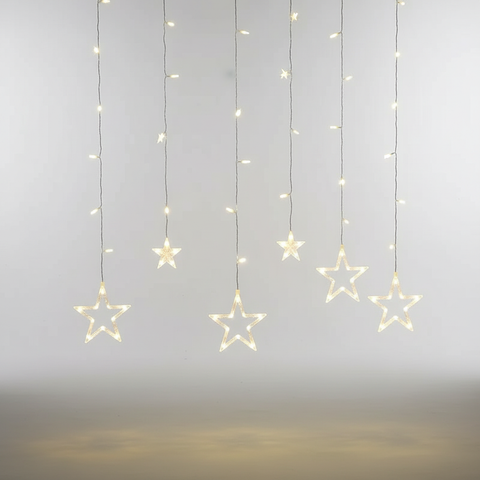 Star LED Curtain Lights with Button or Remote Control