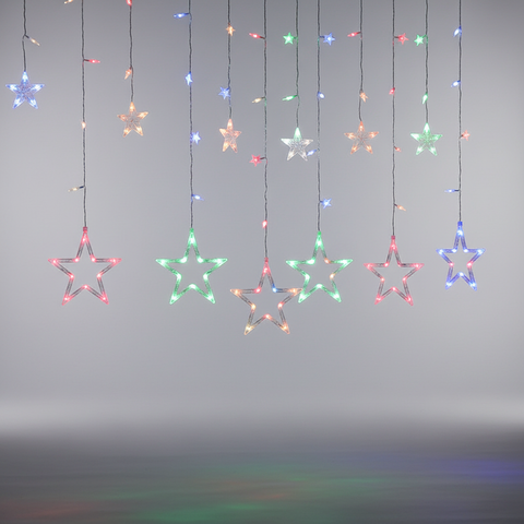Star LED Curtain Lights with Button or Remote Control