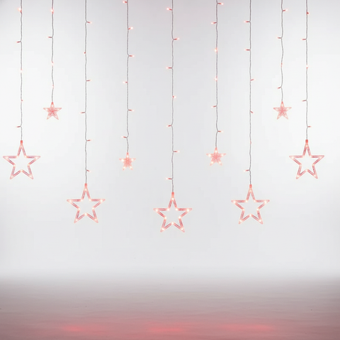 Star LED Curtain Lights with Button or Remote Control