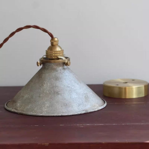 Vintage Metal Cone Pendant Light
