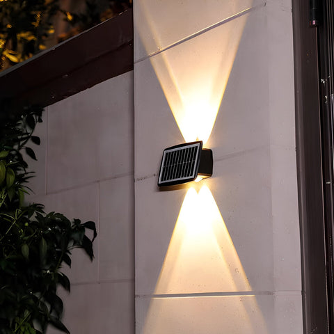 Solar Up-and-Down LED Wall Light for Outdoor Areas