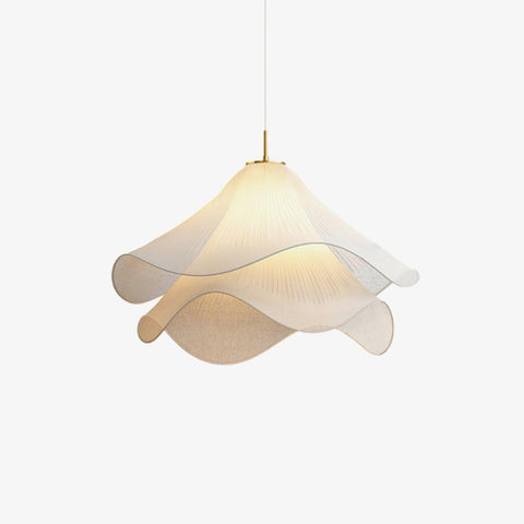 Ethereal Bloom Pendant Light with Layered Pleated Shade