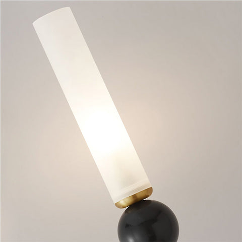 Brass Wall Sconce with Long Frosted Tube