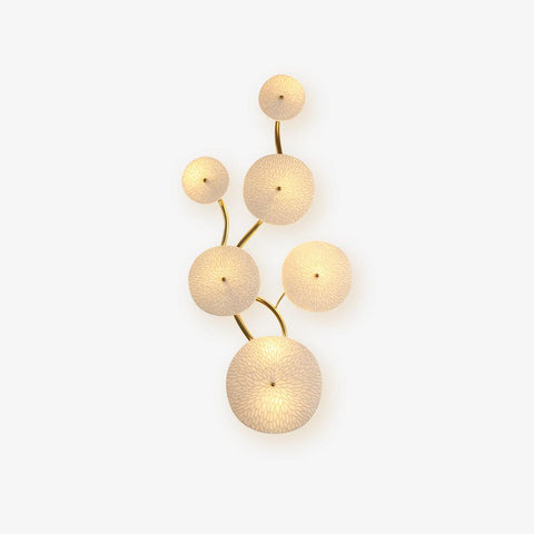 Lotus Petal Wall Lamp with Ceramic Floral Shades