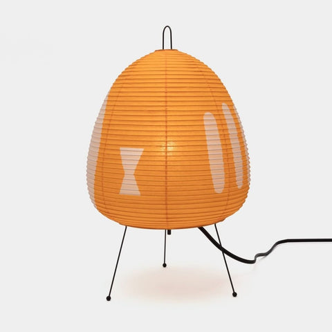 Japanese Rice Paper Table Lamp with Minimalist Wabi-Sabi Design