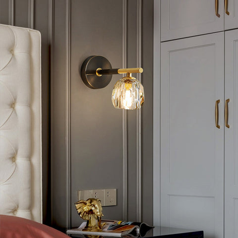 Copper Wall Sconce with Decorative Globe Shade