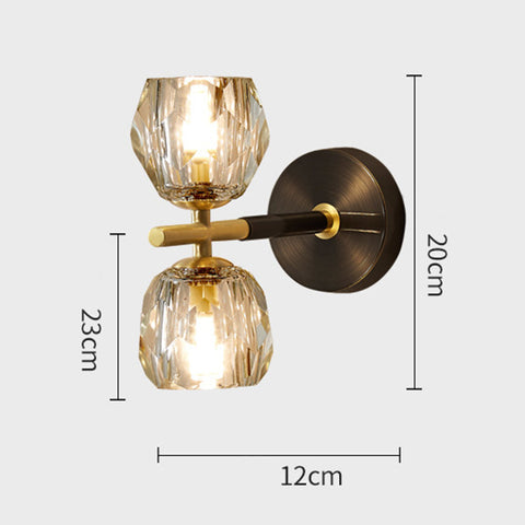 Copper Wall Sconce with Decorative Globe Shade