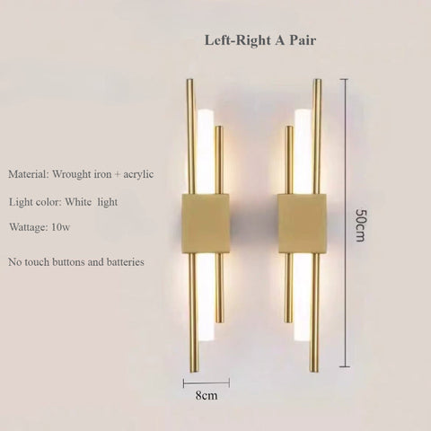 Modern LED Wall Sconce with Staggered Rod Design