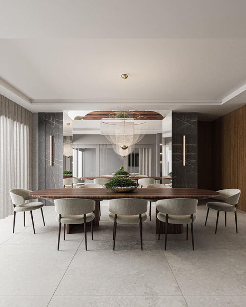 Pendant Light with Tiered Steel Mesh Shade and Integrated LED