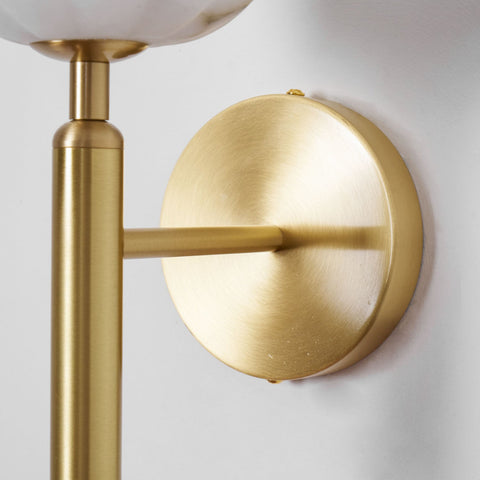 Mian Alabaster Flower Wall Lamp with Brass Frame