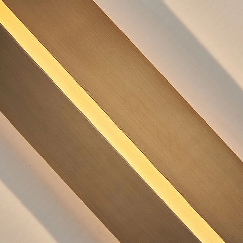Slim Vertical LED Wall Light with Metallic Finish and Integrated Warm Lighting