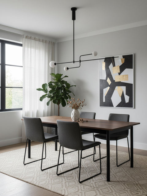 Mobile Arc Chandelier with Adjustable Hanging Globes
