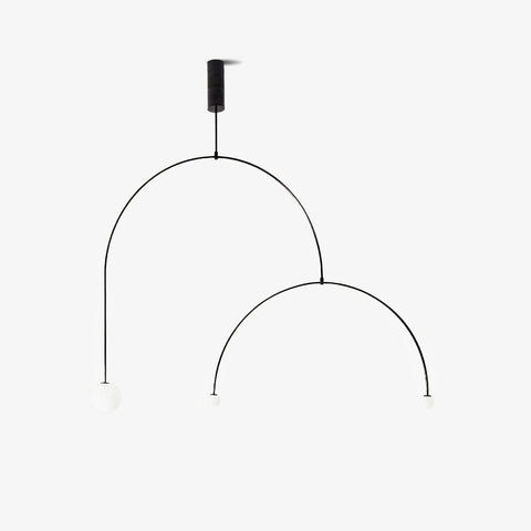 Mobile Arc Chandelier with Adjustable Hanging Globes