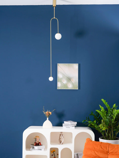 Mobile Arc Chandelier with Adjustable Hanging Globes