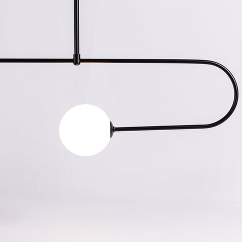 Mobile Arc Chandelier with Adjustable Hanging Globes