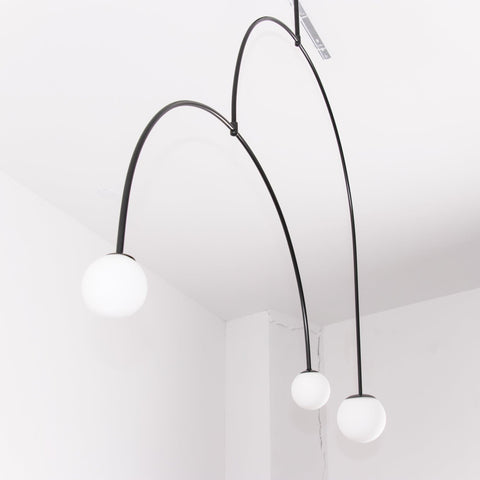 Mobile Arc Chandelier with Adjustable Hanging Globes