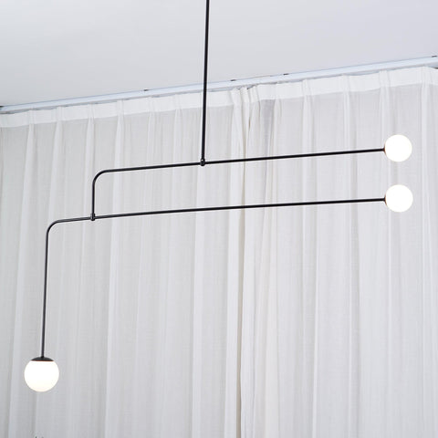 Mobile Arc Chandelier with Adjustable Hanging Globes