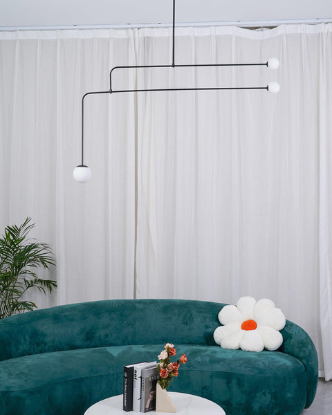Mobile Arc Chandelier with Adjustable Hanging Globes