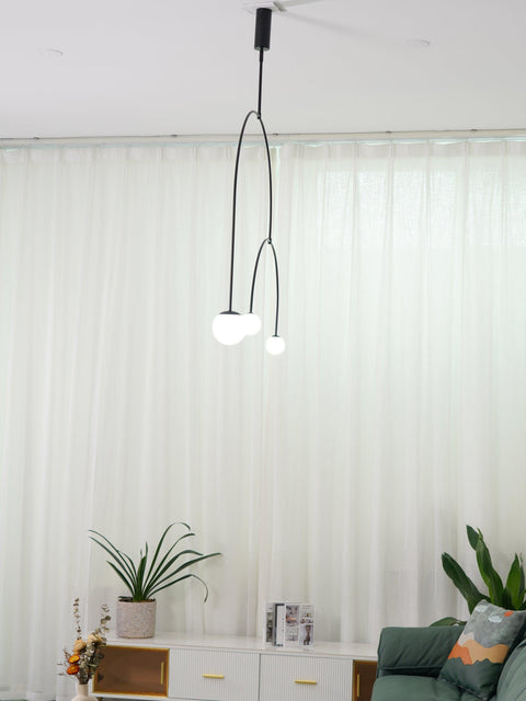 Mobile Arc Chandelier with Adjustable Hanging Globes