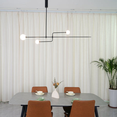 Mobile Arc Chandelier with Adjustable Hanging Globes