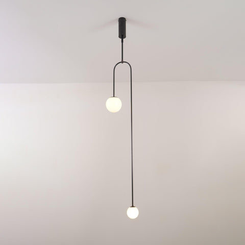 Mobile Arc Chandelier with Adjustable Hanging Globes