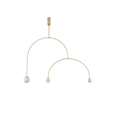 Mobile Arc Chandelier with Adjustable Hanging Globes