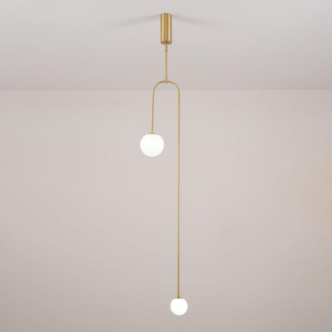 Mobile Arc Chandelier with Adjustable Hanging Globes