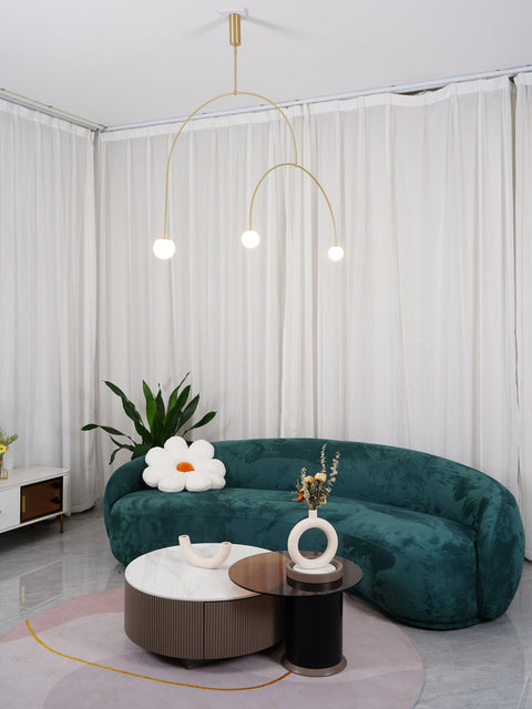 Mobile Arc Chandelier with Adjustable Hanging Globes