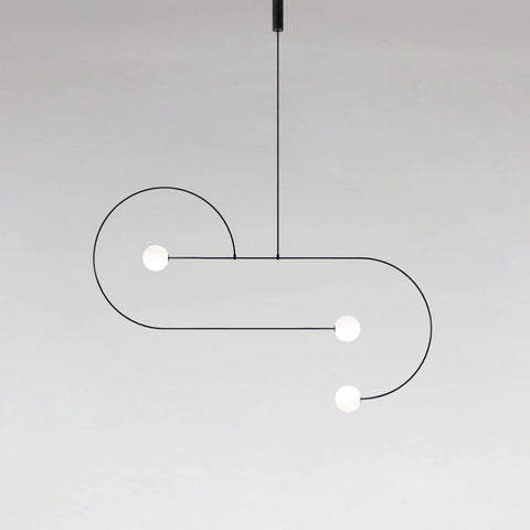 Mobile Arc Chandelier with Adjustable Hanging Globes