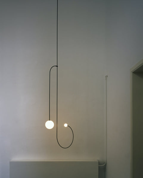 Mobile Arc Chandelier with Adjustable Hanging Globes