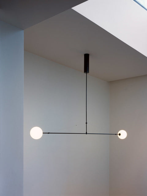 Mobile Arc Chandelier with Adjustable Hanging Globes