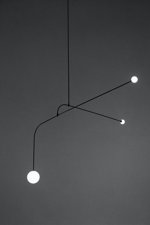 Mobile Arc Chandelier with Adjustable Hanging Globes