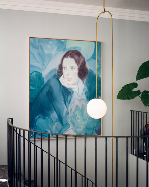 Mobile Arc Chandelier with Adjustable Hanging Globes