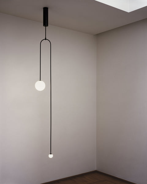 Mobile Arc Chandelier with Adjustable Hanging Globes