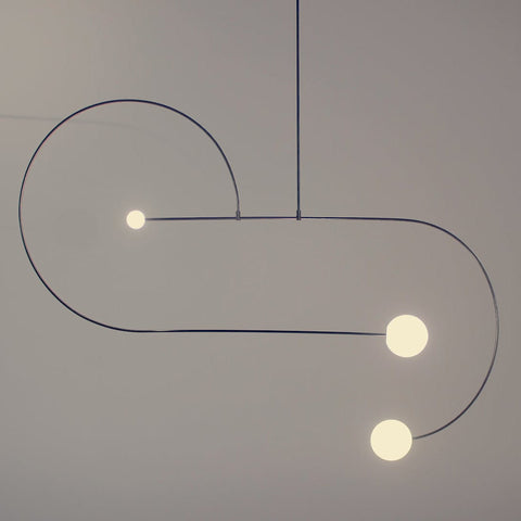 Mobile Arc Chandelier with Adjustable Hanging Globes