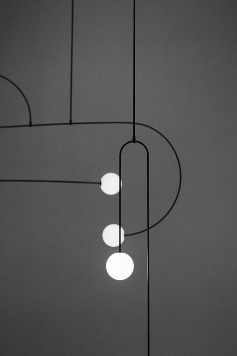 Mobile Arc Chandelier with Adjustable Hanging Globes