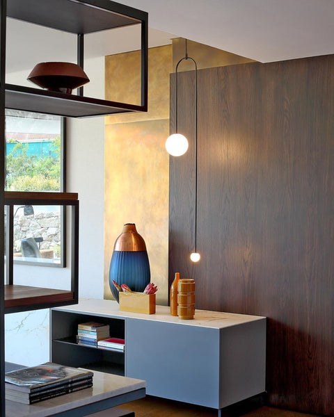 Mobile Arc Chandelier with Adjustable Hanging Globes